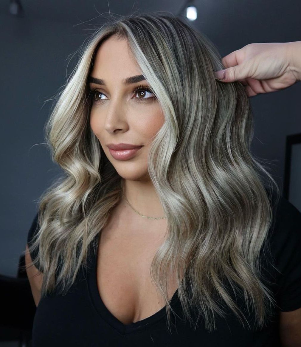 Dirty Blonde Hair with Silver Highlights