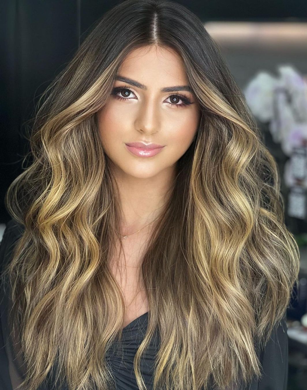 Light Blonde Balayage for Dark Brown Hair