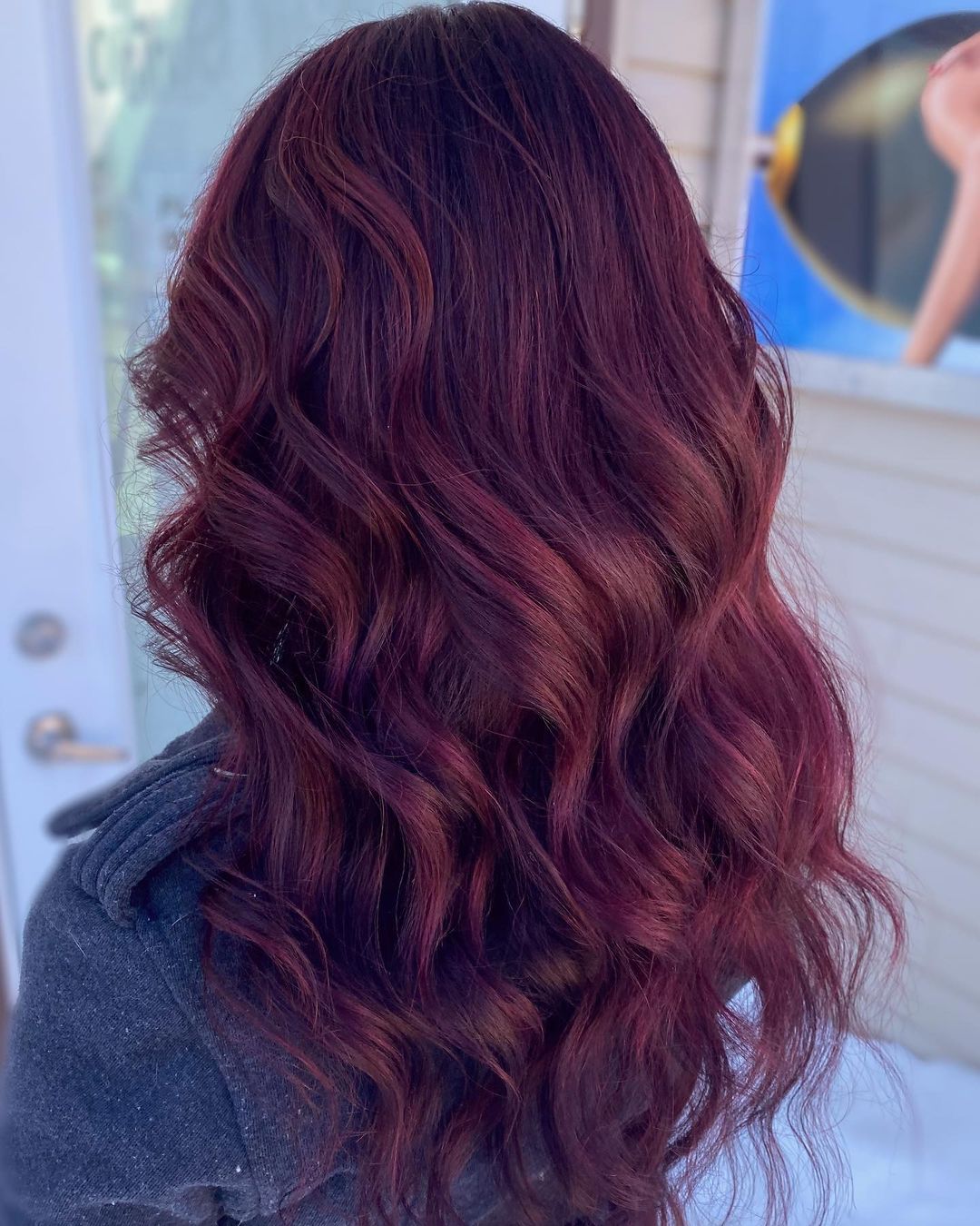 Dreamy Long Burgundy Waves