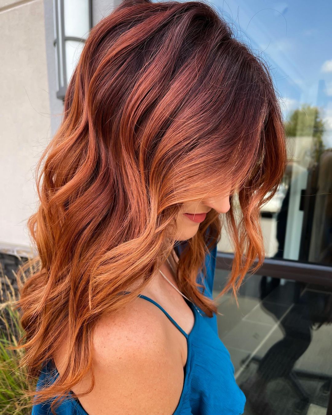 Caramel Auburn Balayage Blend